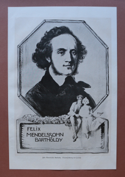 Kunst Druck F Hass 1909 Felix Mendelssohn Bartholdy